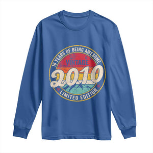 16th Birthday Long Sleeve Shirt Vintage 2010 Limited Edition Funny 16 Year Old Gift