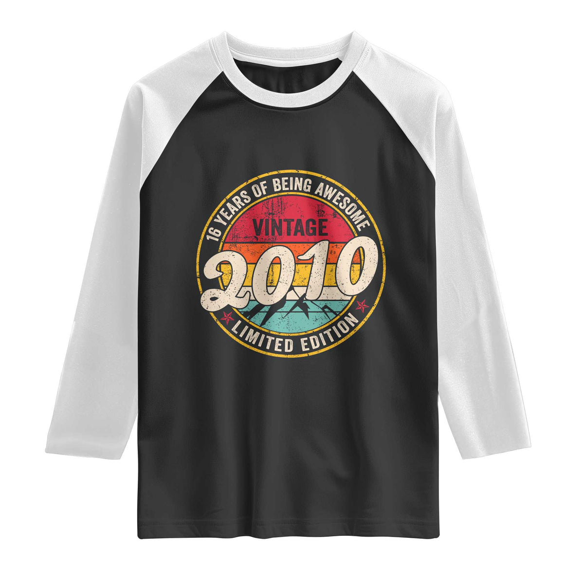 16th Birthday Raglan Shirt Vintage 2010 Limited Edition Funny 16 Year Old Gift