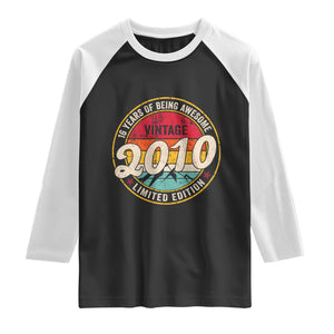16th Birthday Raglan Shirt Vintage 2010 Limited Edition Funny 16 Year Old Gift