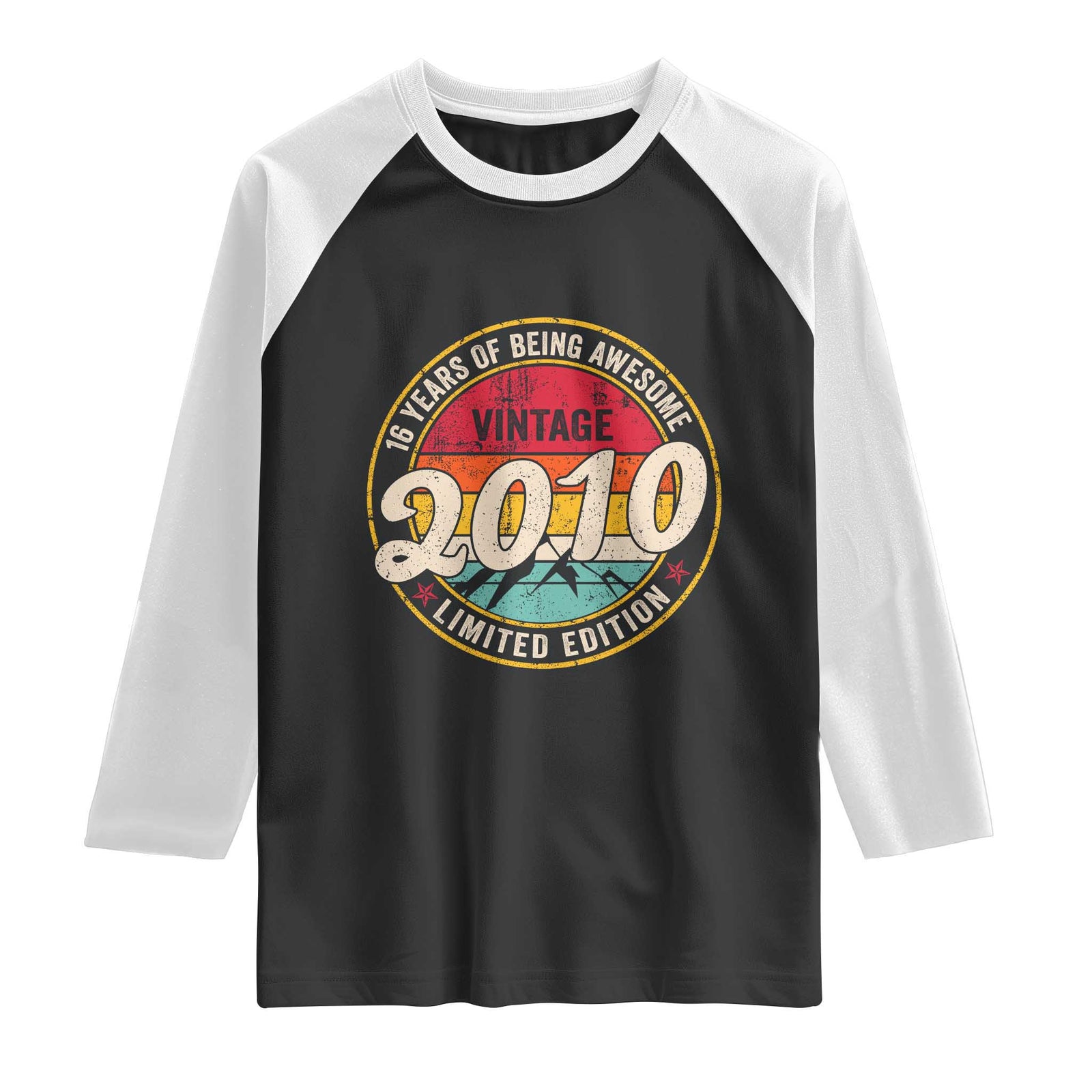 16th Birthday Raglan Shirt Vintage 2010 Limited Edition Funny 16 Year Old Gift