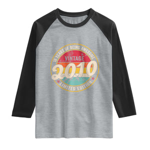 16th Birthday Raglan Shirt Vintage 2010 Limited Edition Funny 16 Year Old Gift