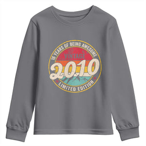 16th Birthday Youth Sweatshirt Vintage 2010 Limited Edition Funny 16 Year Old Gift