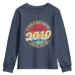 16th Birthday Youth Sweatshirt Vintage 2010 Limited Edition Funny 16 Year Old Gift