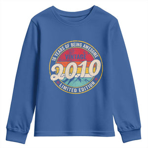 16th Birthday Youth Sweatshirt Vintage 2010 Limited Edition Funny 16 Year Old Gift