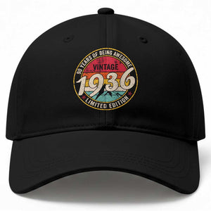 90th Birthday Baseball Cap Vintage 1936 Limited Edition Funny 90 Year Old Gift