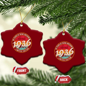 90th Birthday Ceramic Ornament Vintage 1936 Limited Edition Funny 90 Year Old Gift