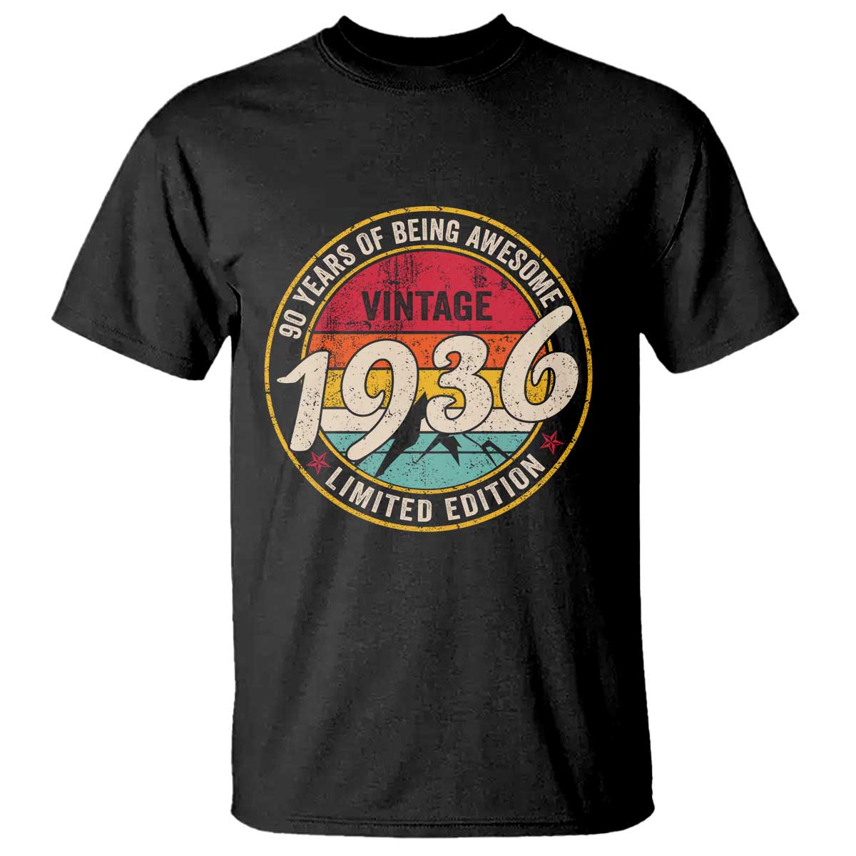 90th Birthday T Shirt Vintage 1936 Limited Edition Funny 90 Year Old Gift