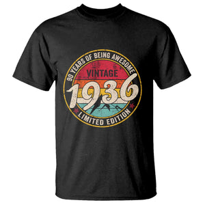 90th Birthday T Shirt Vintage 1936 Limited Edition Funny 90 Year Old Gift