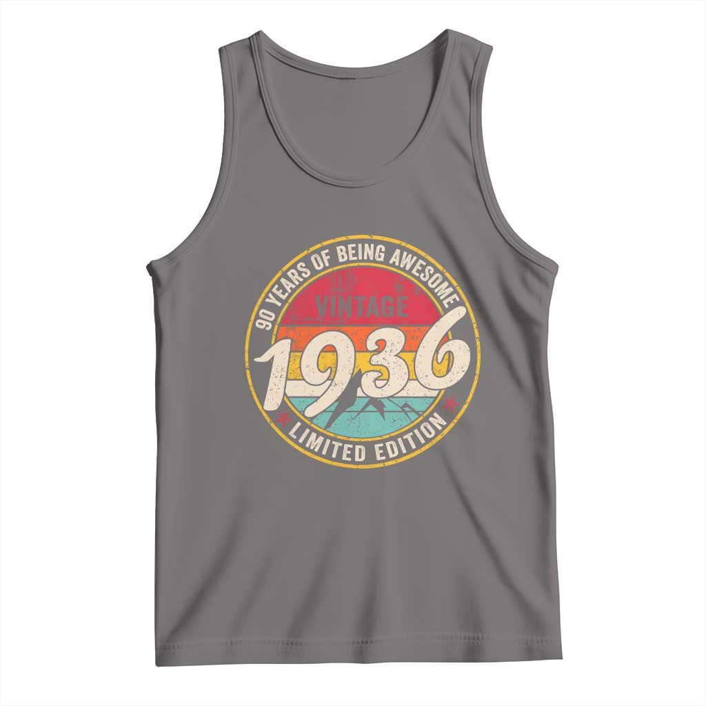 90th Birthday Tank Top Vintage 1936 Limited Edition Funny 90 Year Old Gift