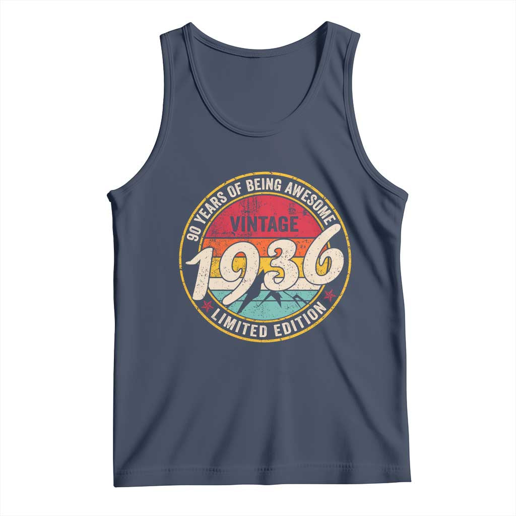 90th Birthday Tank Top Vintage 1936 Limited Edition Funny 90 Year Old Gift