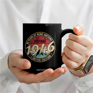 80th Birthday Coffee Mug Vintage 1946 Limited Edition Funny 80 Year Old Gift