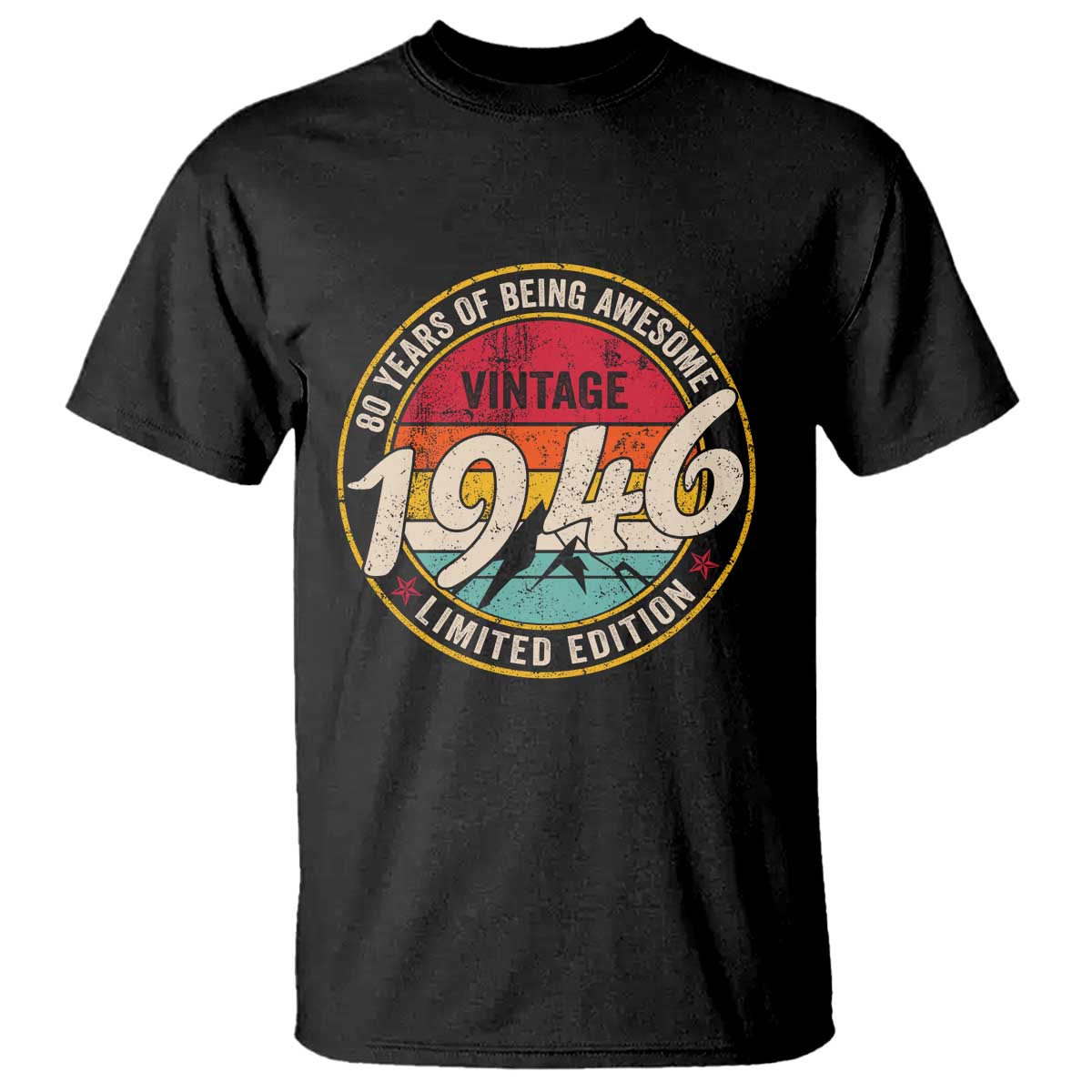 80th Birthday T Shirt Vintage 1946 Limited Edition Funny 80 Year Old Gift