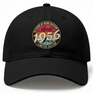 70th Birthday Baseball Cap Vintage 1956 Limited Edition Funny 70 Year Old Gift