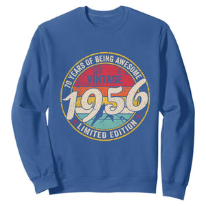 70th Birthday Sweatshirt Vintage 1956 Limited Edition Funny 70 Year Old Gift