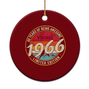 60th Birthday Ceramic Ornament Vintage 1966 Limited Edition Funny 60 Year Old Gift