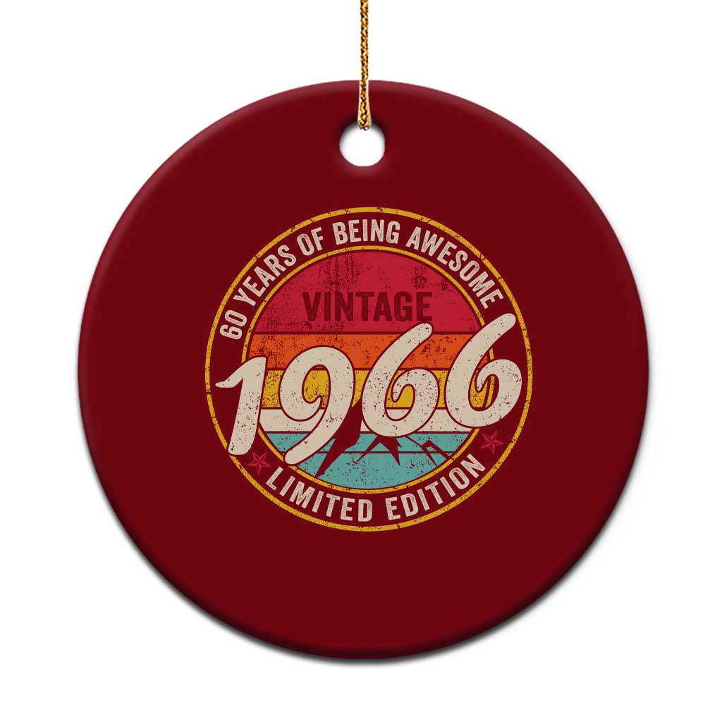 60th Birthday Ceramic Ornament Vintage 1966 Limited Edition Funny 60 Year Old Gift