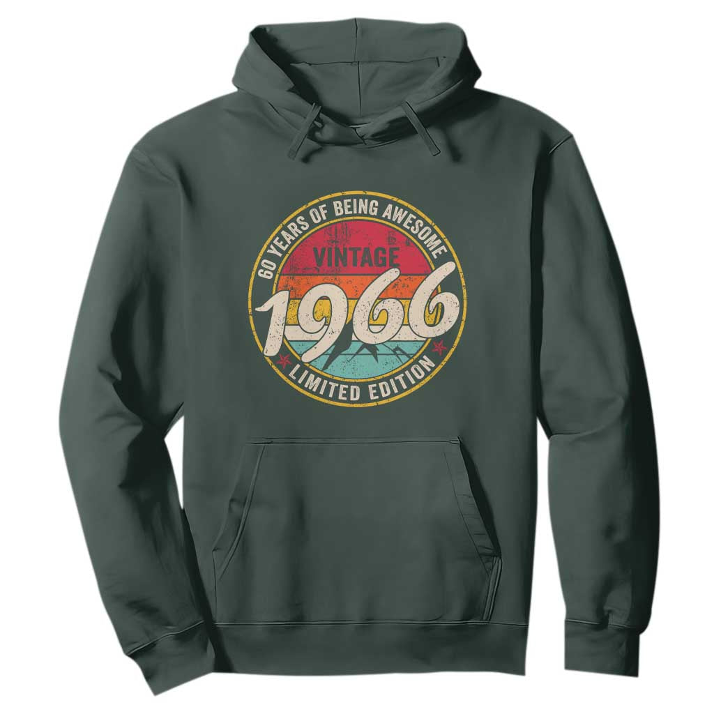 60th Birthday Hoodie Vintage 1966 Limited Edition Funny 60 Year Old Gift
