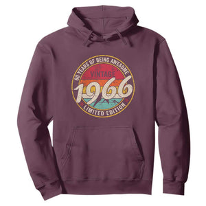 60th Birthday Hoodie Vintage 1966 Limited Edition Funny 60 Year Old Gift