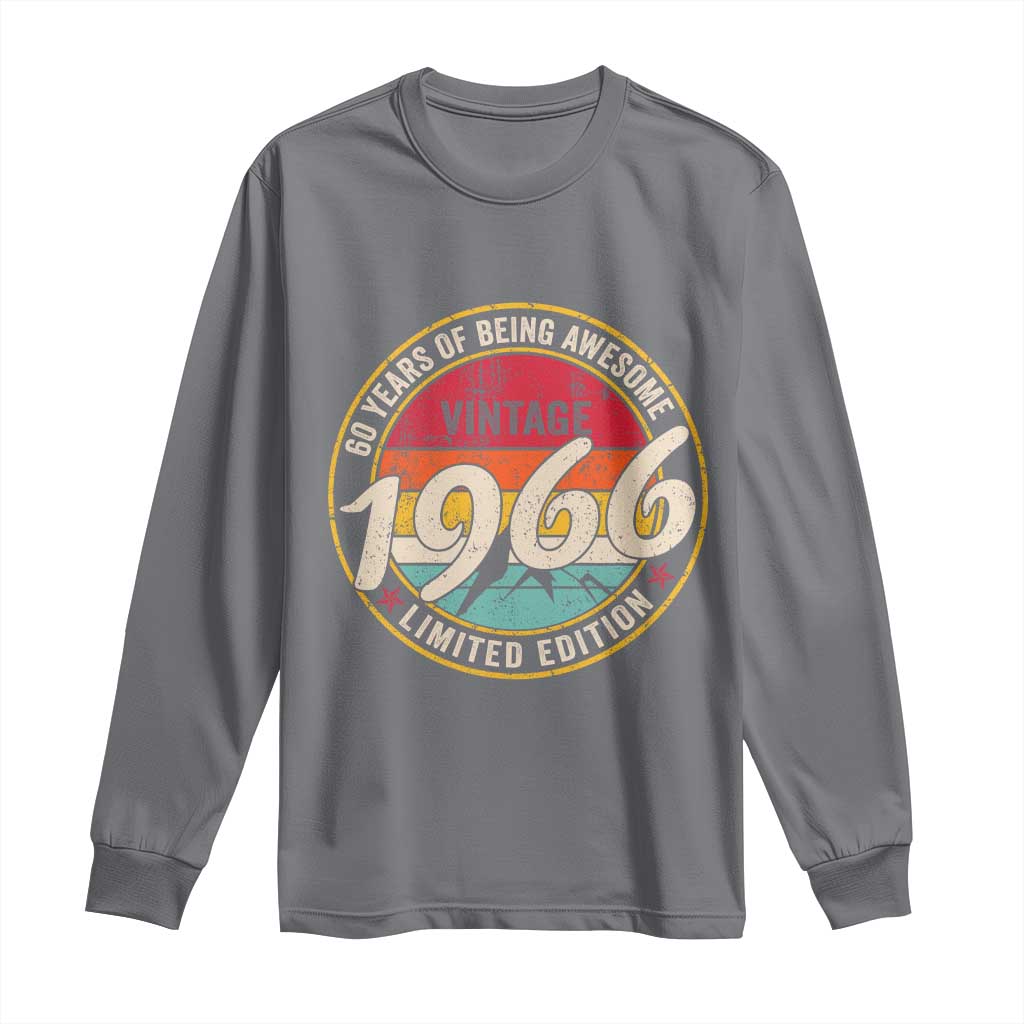 60th Birthday Long Sleeve Shirt Vintage 1966 Limited Edition Funny 60 Year Old Gift
