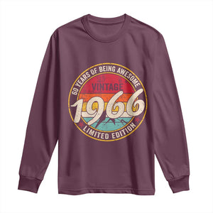 60th Birthday Long Sleeve Shirt Vintage 1966 Limited Edition Funny 60 Year Old Gift