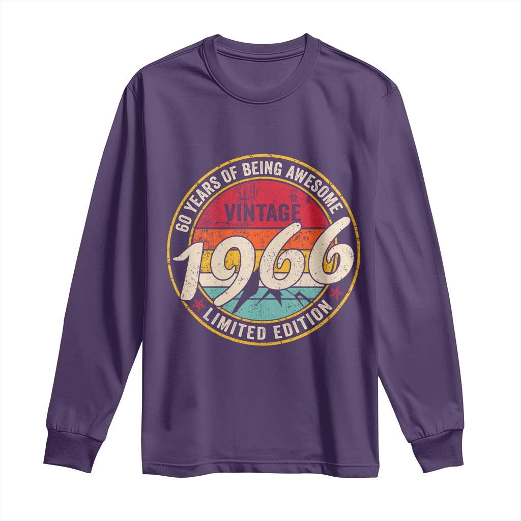 60th Birthday Long Sleeve Shirt Vintage 1966 Limited Edition Funny 60 Year Old Gift