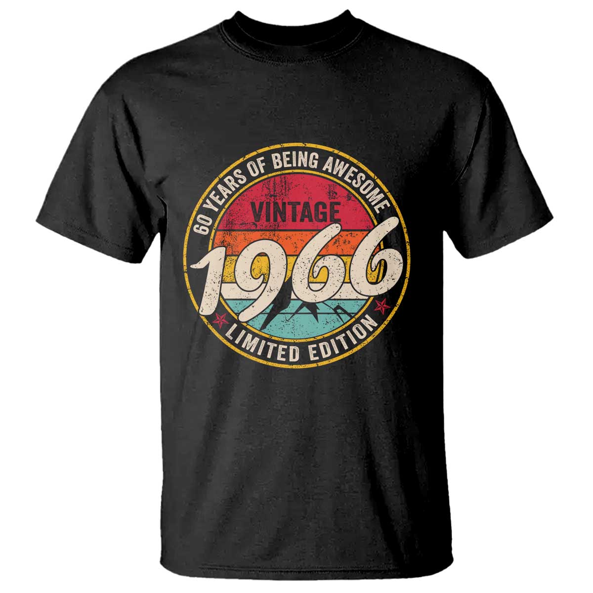 60th Birthday T Shirt Vintage 1966 Limited Edition Funny 60 Year Old Gift