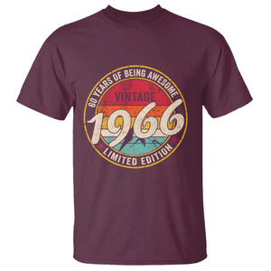60th Birthday T Shirt Vintage 1966 Limited Edition Funny 60 Year Old Gift