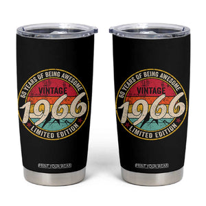 60th Birthday Tumbler Cup Vintage 1966 Limited Edition Funny 60 Year Old Gift