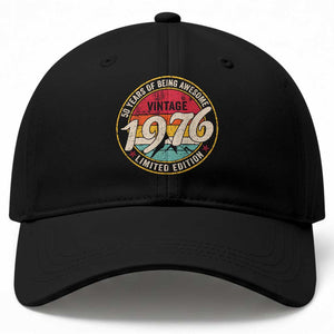 50th Birthday Baseball Cap Vintage 1976 Limited Edition Funny 50 Year Old Gift