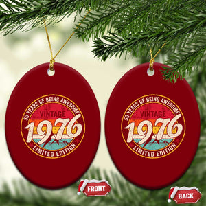 50th Birthday Ceramic Ornament Vintage 1976 Limited Edition Funny 50 Year Old Gift