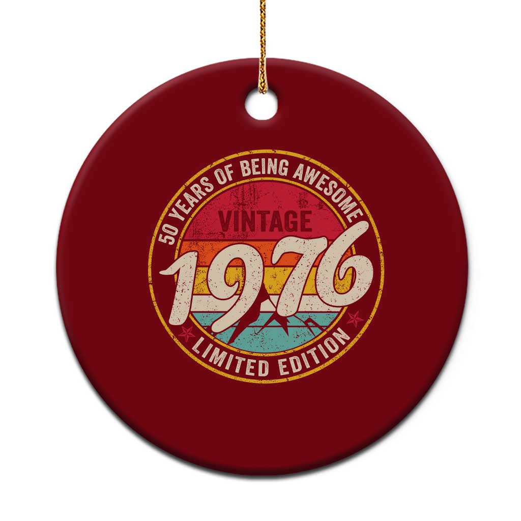 50th Birthday Ceramic Ornament Vintage 1976 Limited Edition Funny 50 Year Old Gift