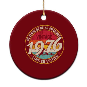 50th Birthday Ceramic Ornament Vintage 1976 Limited Edition Funny 50 Year Old Gift