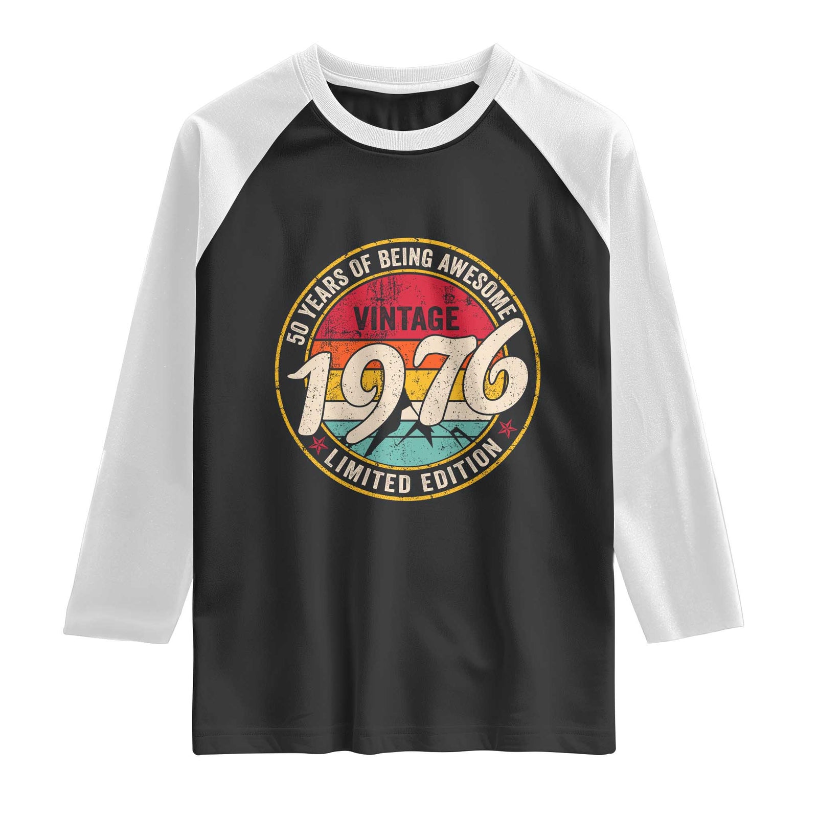 50th Birthday Raglan Shirt Vintage 1976 Limited Edition Funny 50 Year Old Gift