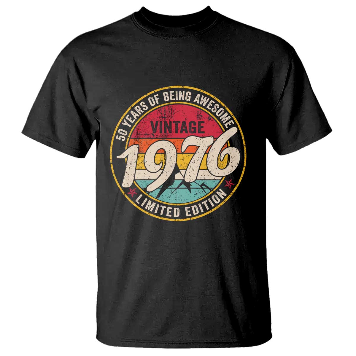 50th Birthday T Shirt Vintage 1976 Limited Edition Funny 50 Year Old Gift