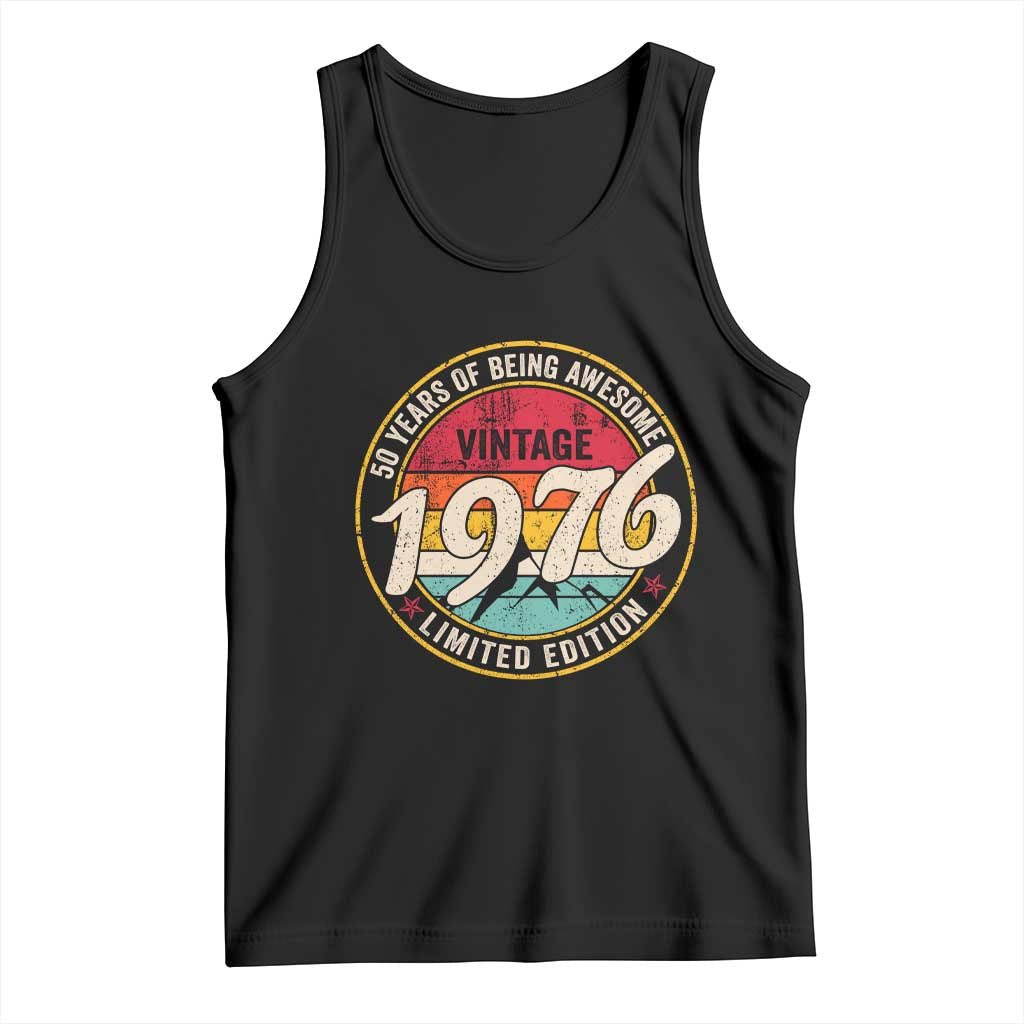 50th Birthday Tank Top Vintage 1976 Limited Edition Funny 50 Year Old Gift