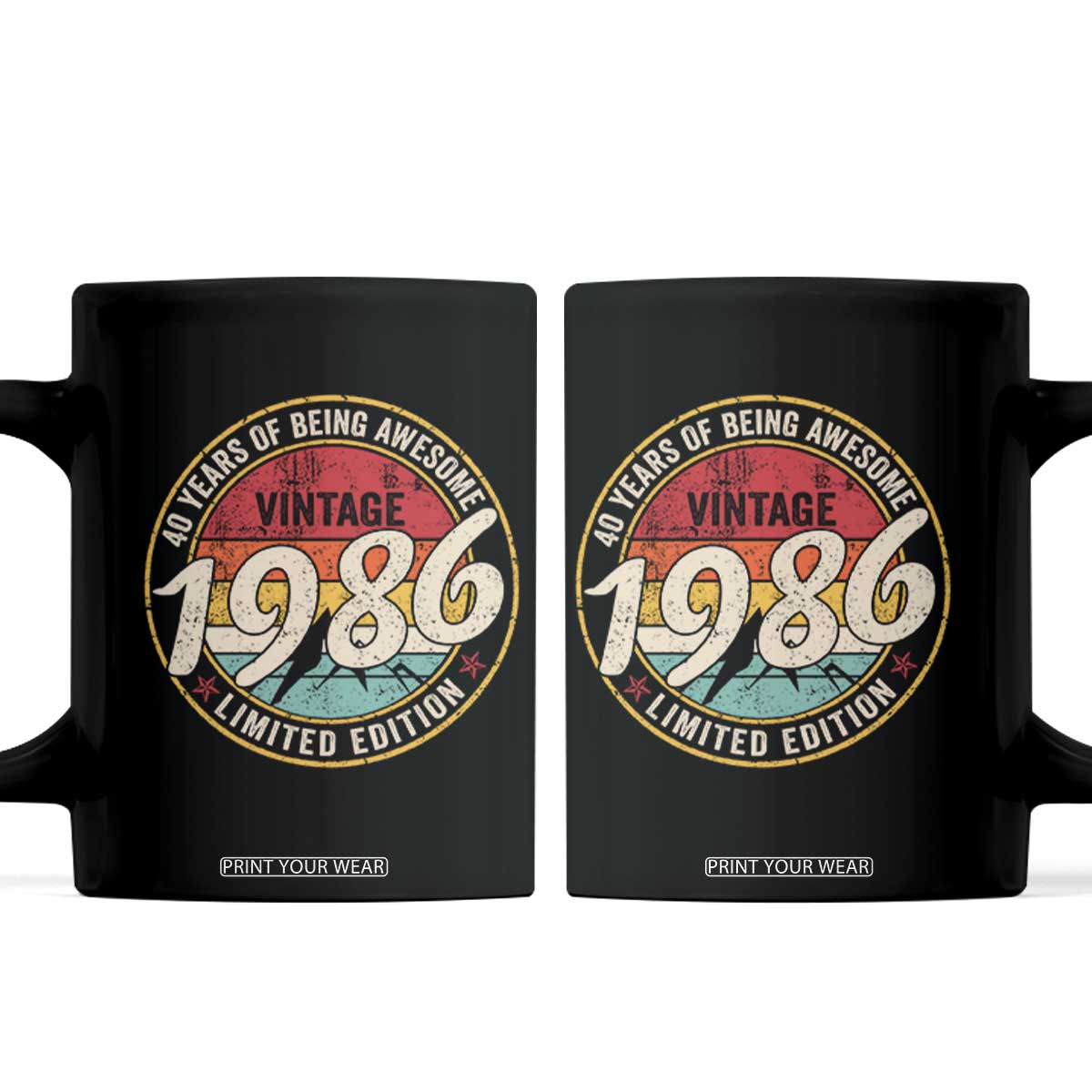 40th Birthday Coffee Mug Vintage 1986 Limited Edition Funny 40 Year Old Gift