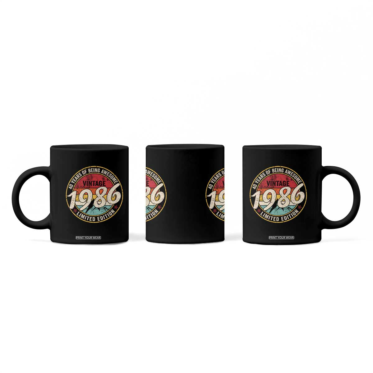 40th Birthday Coffee Mug Vintage 1986 Limited Edition Funny 40 Year Old Gift