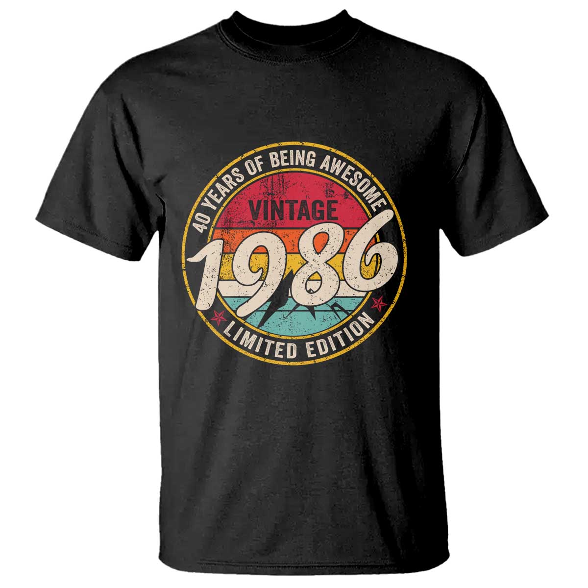 40th Birthday T Shirt Vintage 1986 Limited Edition Funny 40 Year Old Gift