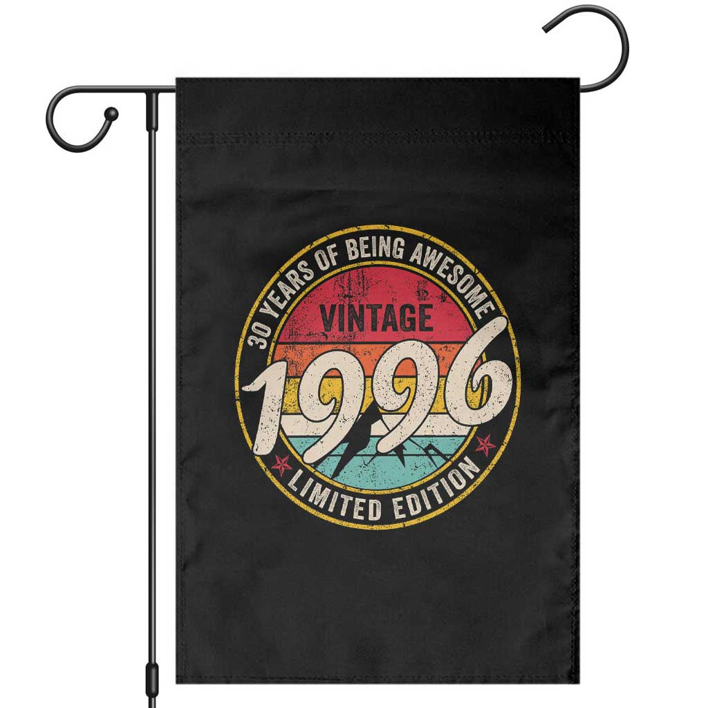 30th Birthday Garden Flag Vintage 1996 Limited Edition Funny 30 Year Old Gift