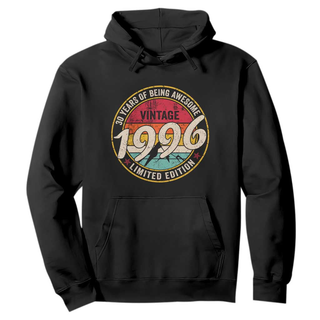30th Birthday Hoodie Vintage 1996 Limited Edition Funny 30 Year Old Gift