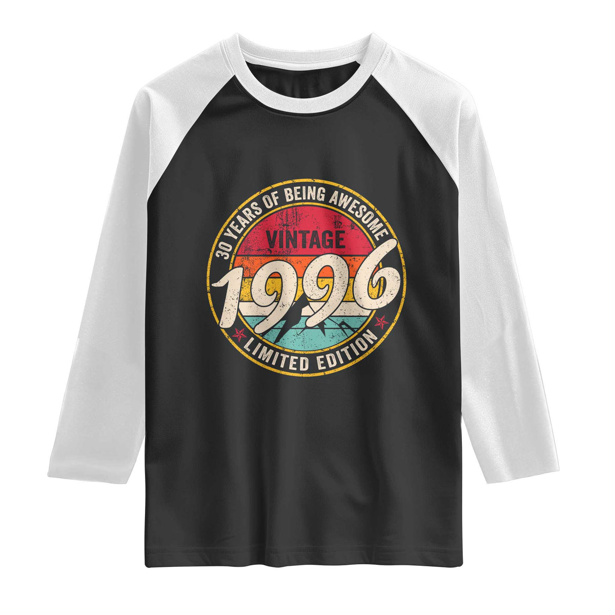 30th Birthday Raglan Shirt Vintage 1996 Limited Edition Funny 30 Year Old Gift