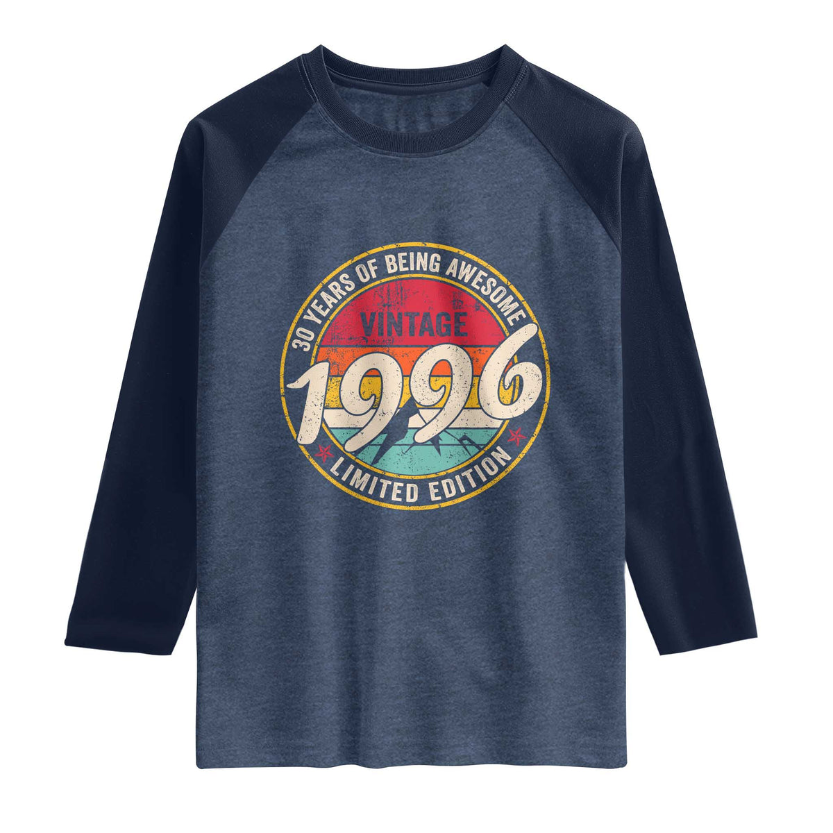 30th Birthday Raglan Shirt Vintage 1996 Limited Edition Funny 30 Year Old Gift