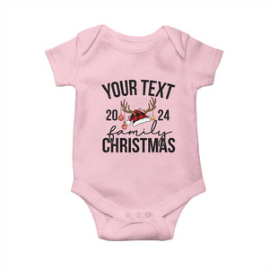 Personalized Matching Family Christmas Baby Onesie Custom Name Xmas Gift TS10 Light Pink Print Your Wear