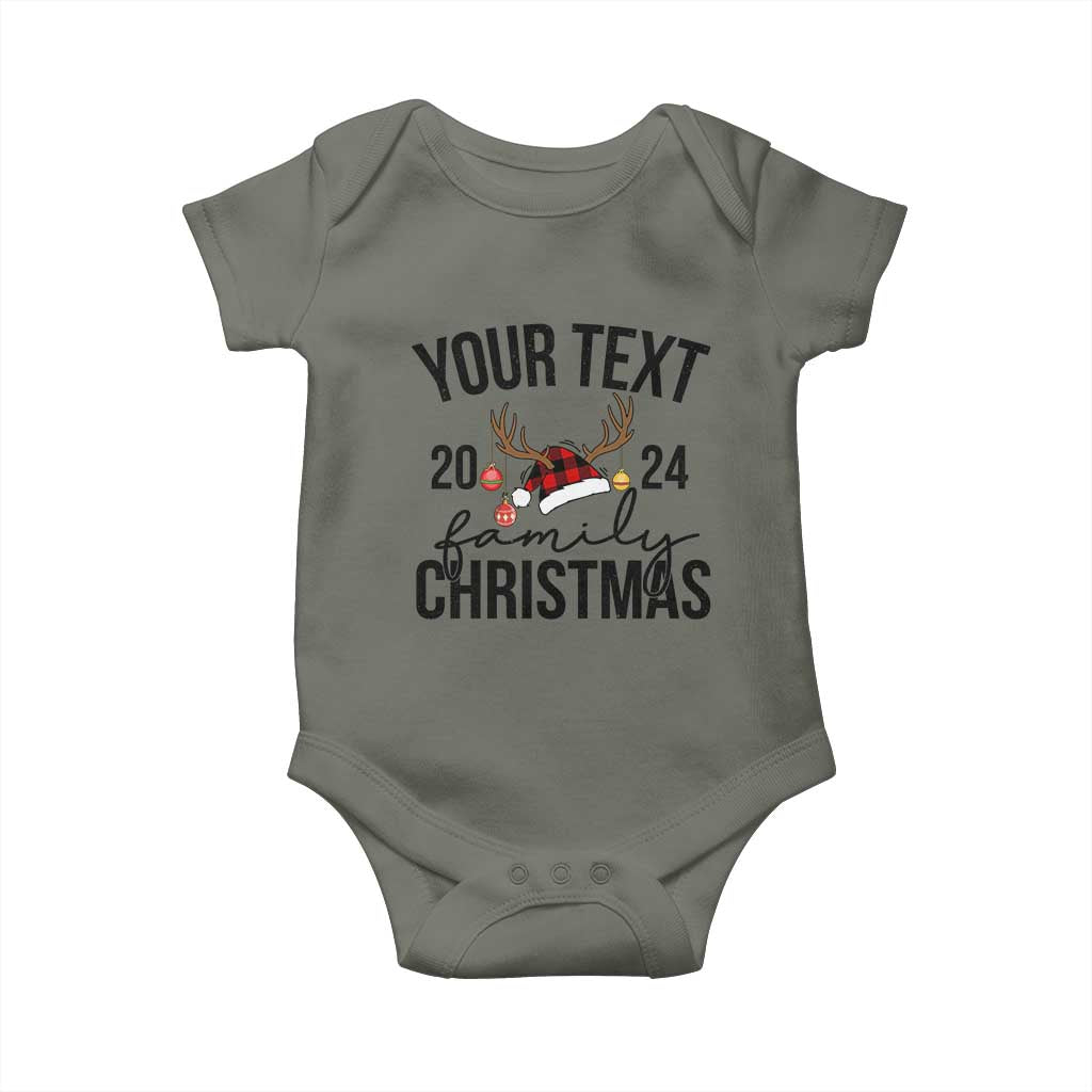 Personalized Matching Family Christmas Baby Onesie Custom Name Xmas Gift TS10 Military Green Print Your Wear