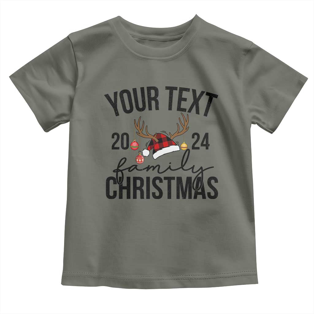 Personalized Matching Family Christmas Baby Shirt Custom Name Xmas Gift TS10 Military Green Print Your Wear