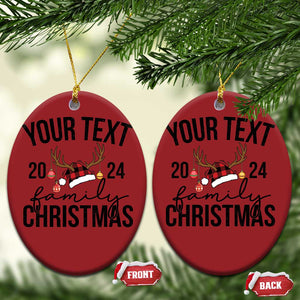 Personalized Matching Family Christmas Christmas Ornament Custom Name Xmas Gift TS10 Oval Red Print Your Wear