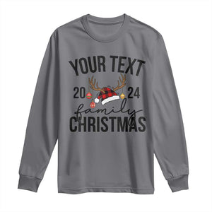 Personalized Matching Family Christmas Long Sleeve Shirt Custom Name Xmas Gift TS10 Charcoal Print Your Wear