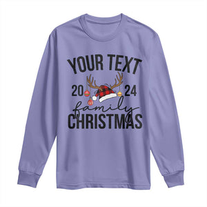 Personalized Matching Family Christmas Long Sleeve Shirt Custom Name Xmas Gift TS10 Violet Print Your Wear