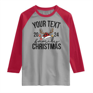 Personalized Matching Family Christmas Raglan Shirt Custom Name Xmas Gift TS10 Sport Gray Red Print Your Wear