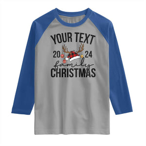 Personalized Matching Family Christmas Raglan Shirt Custom Name Xmas Gift TS10 Sport Gray Royal Print Your Wear